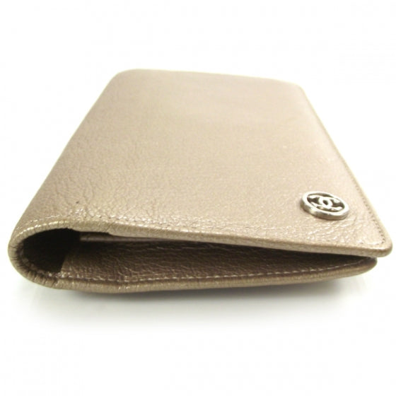 Leather Yen Wallet Gold