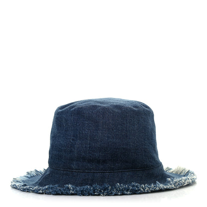 Christian Dior Denim Buket Fringe Hat 57 1 of 5