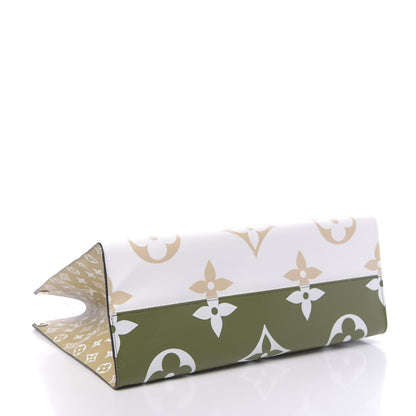 Louis Vuitton Monogram Giant Onthego GM Kaki Beige 4 of 10