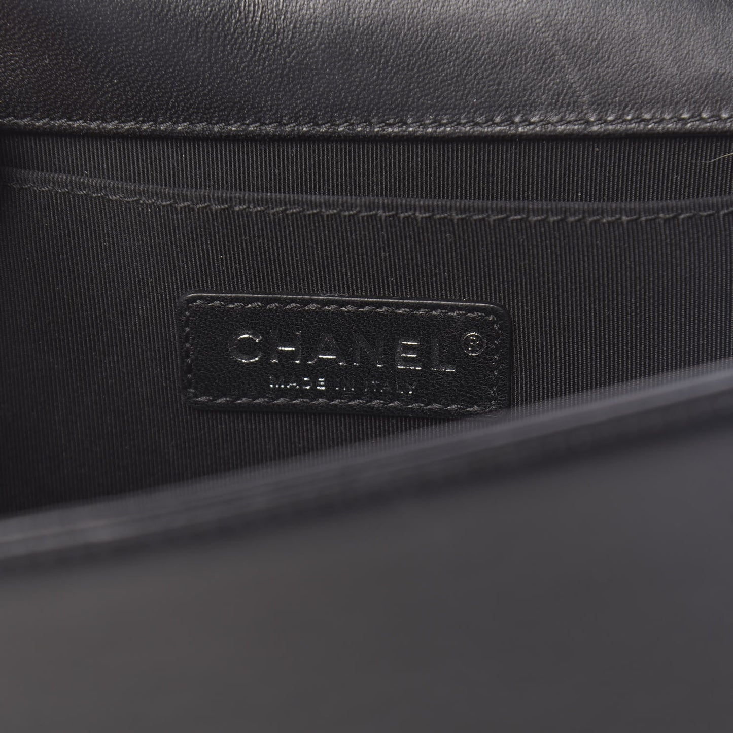 Calfskin Quilted Medium Boy Flap Black