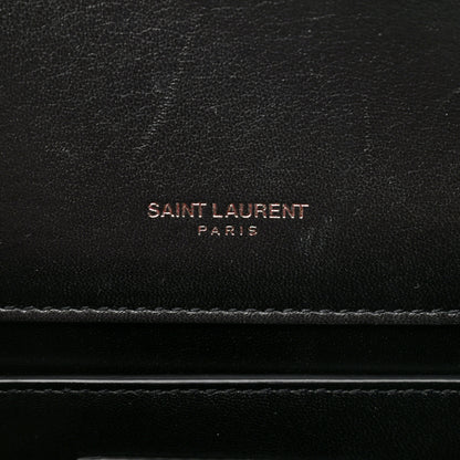 Saint Laurent Suede Sequin Small Classic Monogram Kate Satchel Black 6 of 11