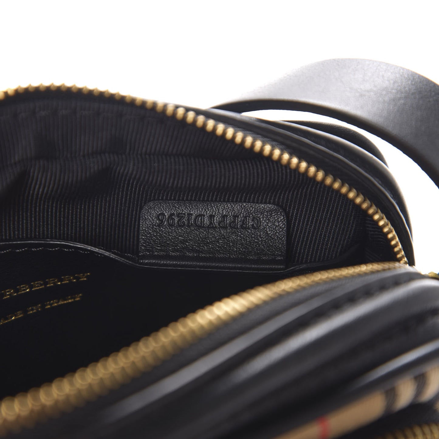 1983 Knight Check Smooth Calfskin Link Camera Bag Black