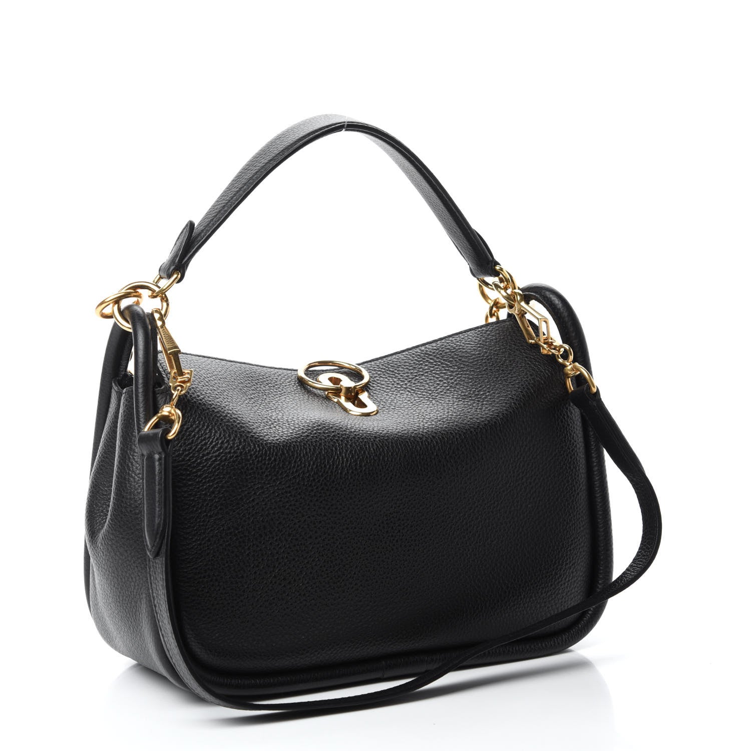 Mulberry Small Classic Grain Calfskin Small Leighton Black 3 of 9