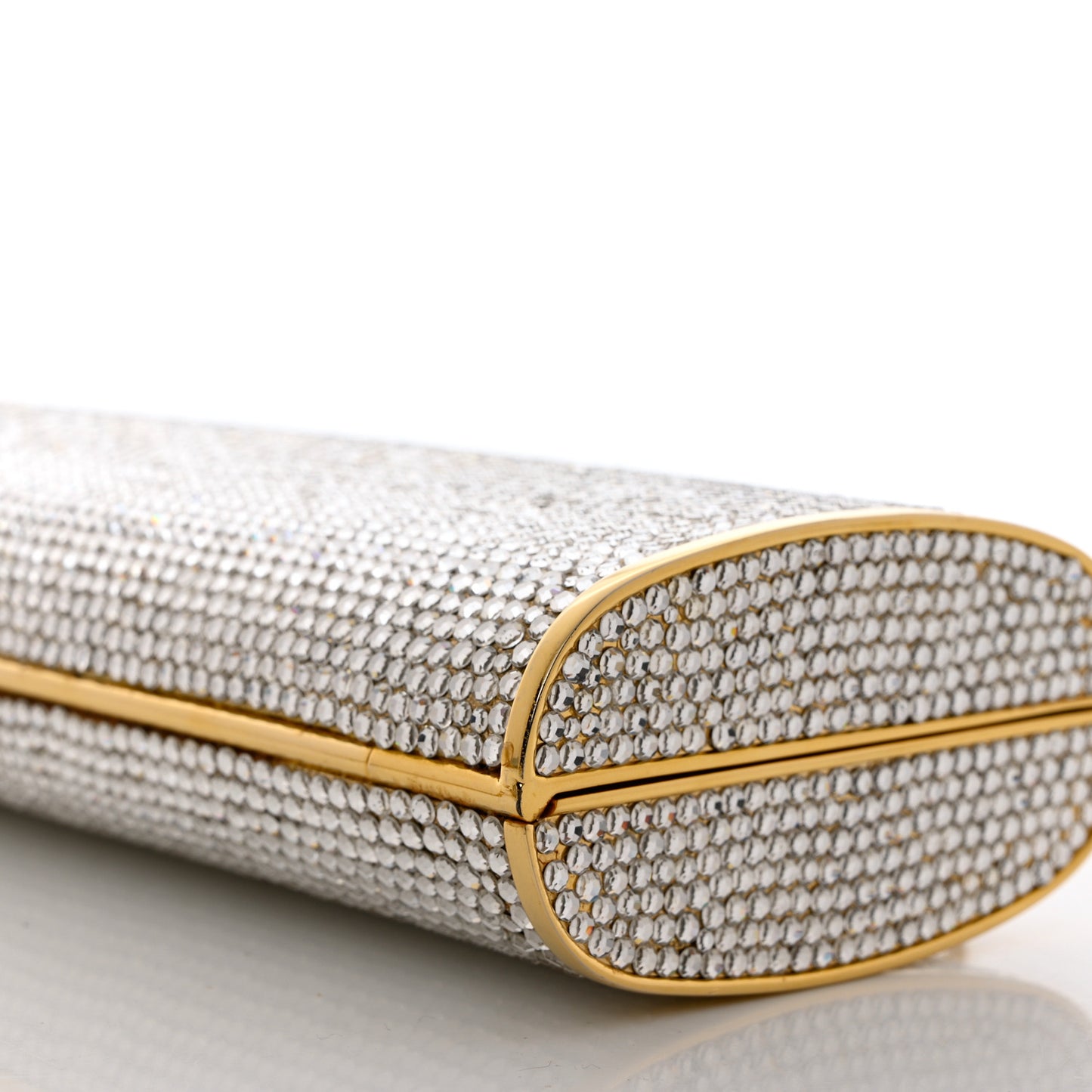 Swarovski Crystal Minaudiere Clutch Gold