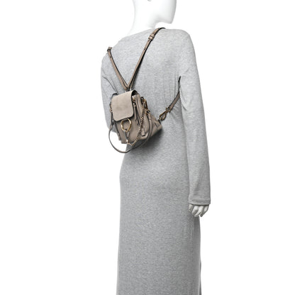 Chloe Suede Calfskin Mini Faye Backpack Motty Grey 2 of 13