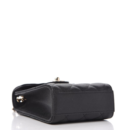 Chanel Caviar Quilted Classic Phone Holder Black 4 of 12