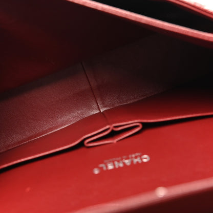 Chanel Caviar Quilted Maxi Double Flap Dark Red 5 of 10