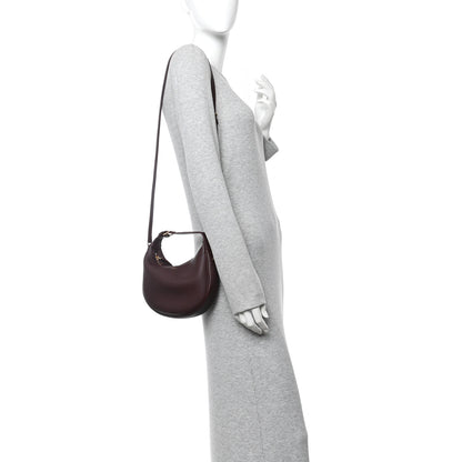 Celine Supple Grained Calfskin Teen Lulu Shoulder Bag Deep Burgundy 2 of 11