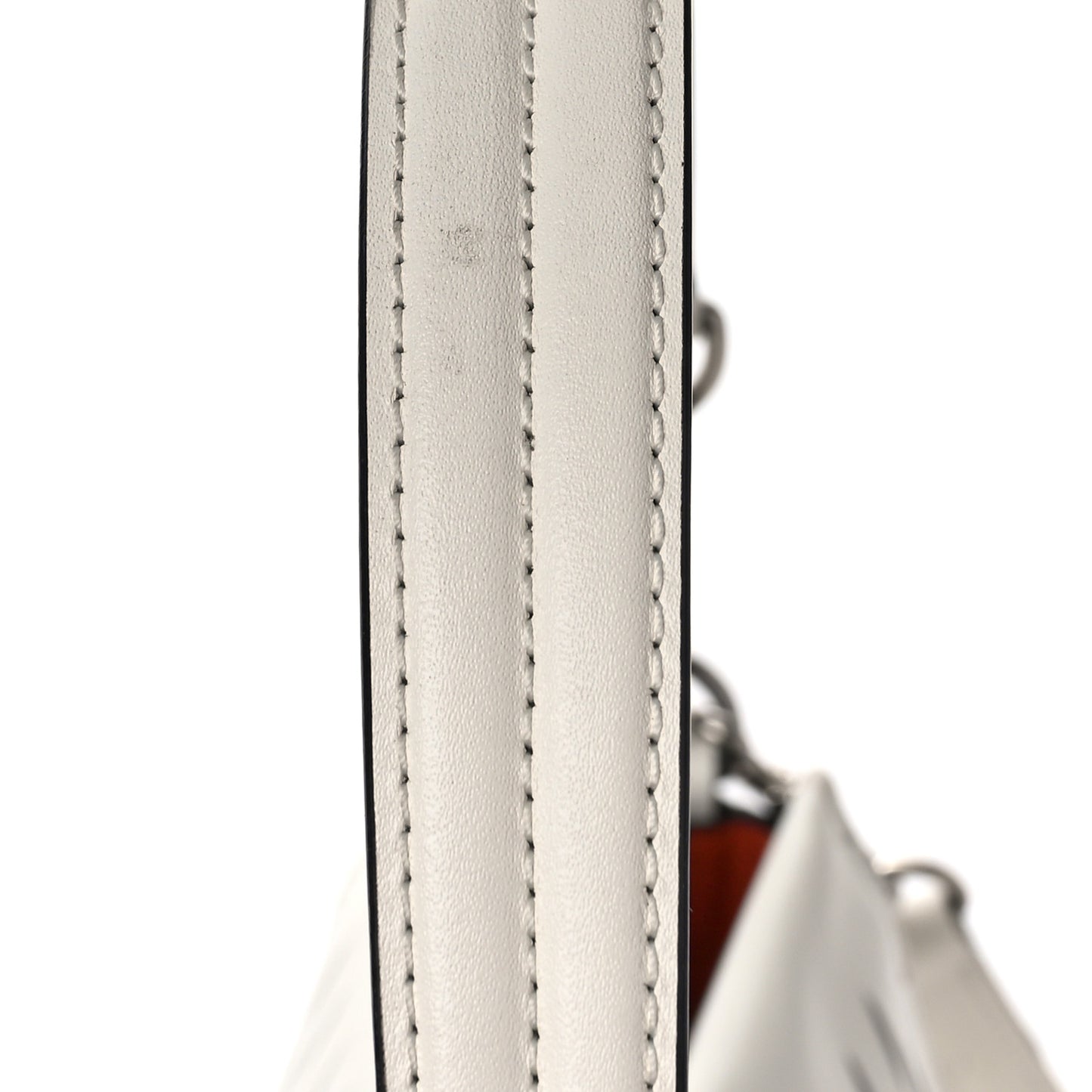 Mesh Calfskin Small Iris Tote White Rust