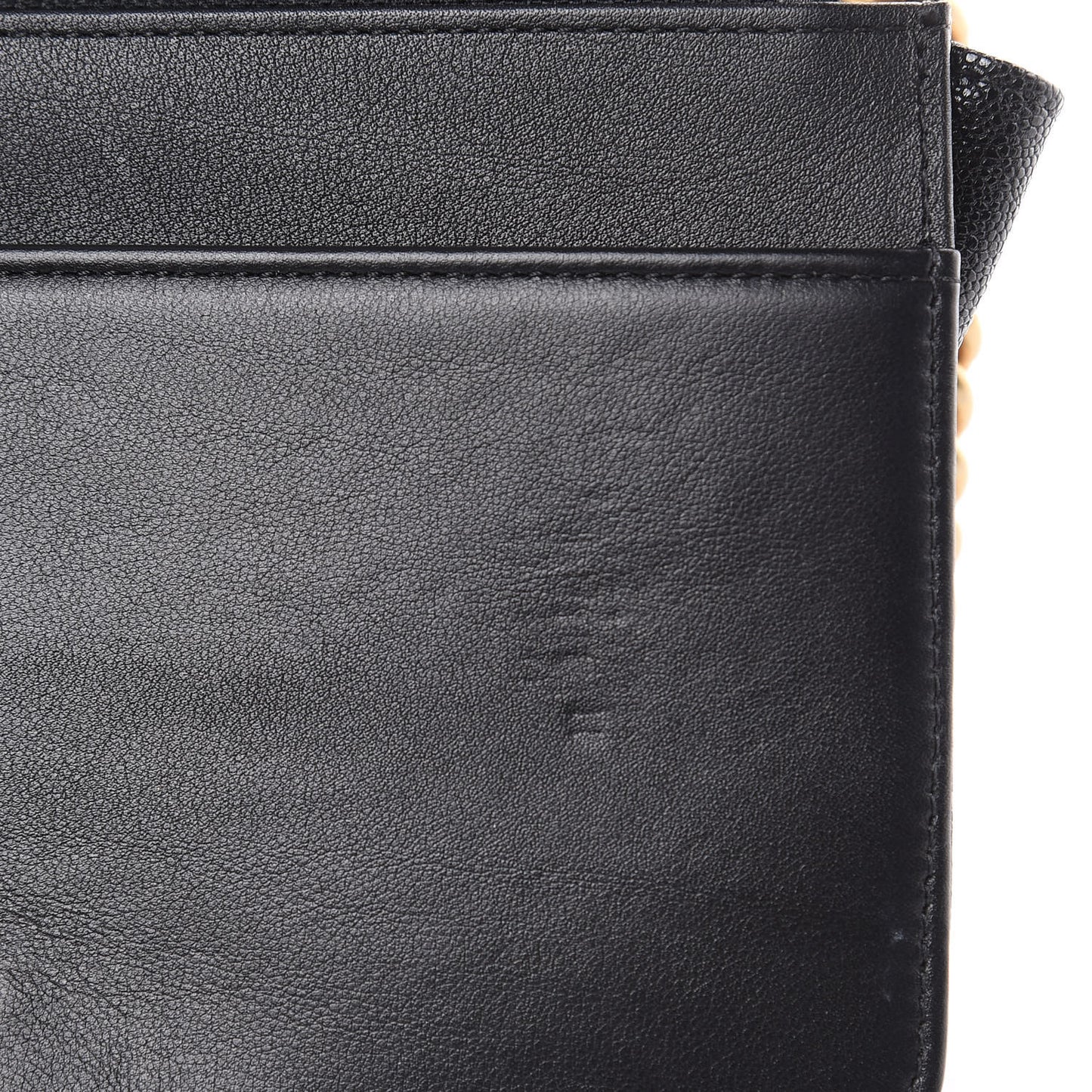 Caviar Quilted Boy Wallet On Chain WOC Black