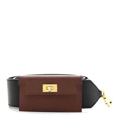 Hermes Swift Epsom Pocket Kelly Shoulder Strap Black Terre 1 of 6
