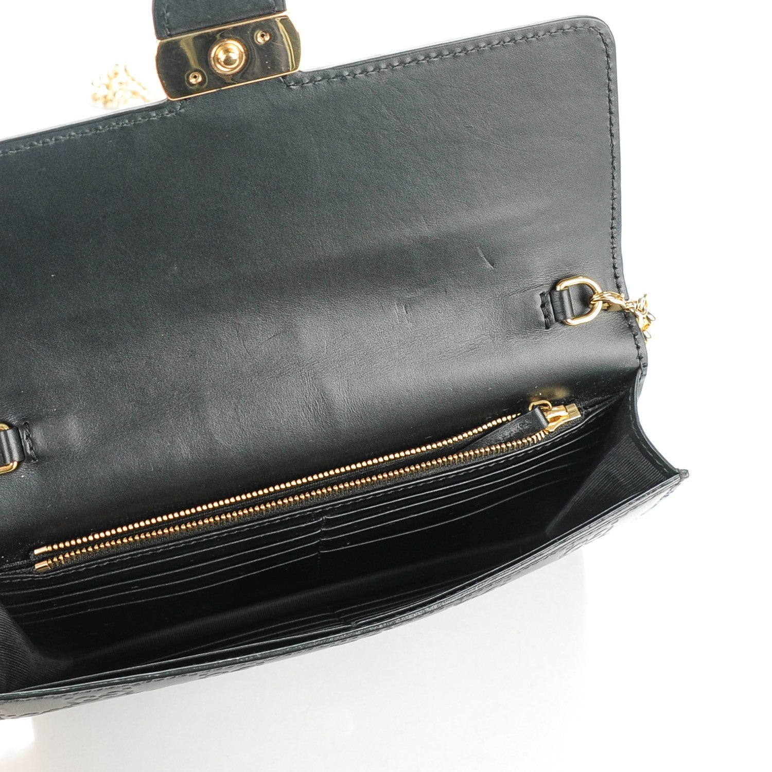 Gucci Guccissima Icon Chain Wallet Black 5 of 7