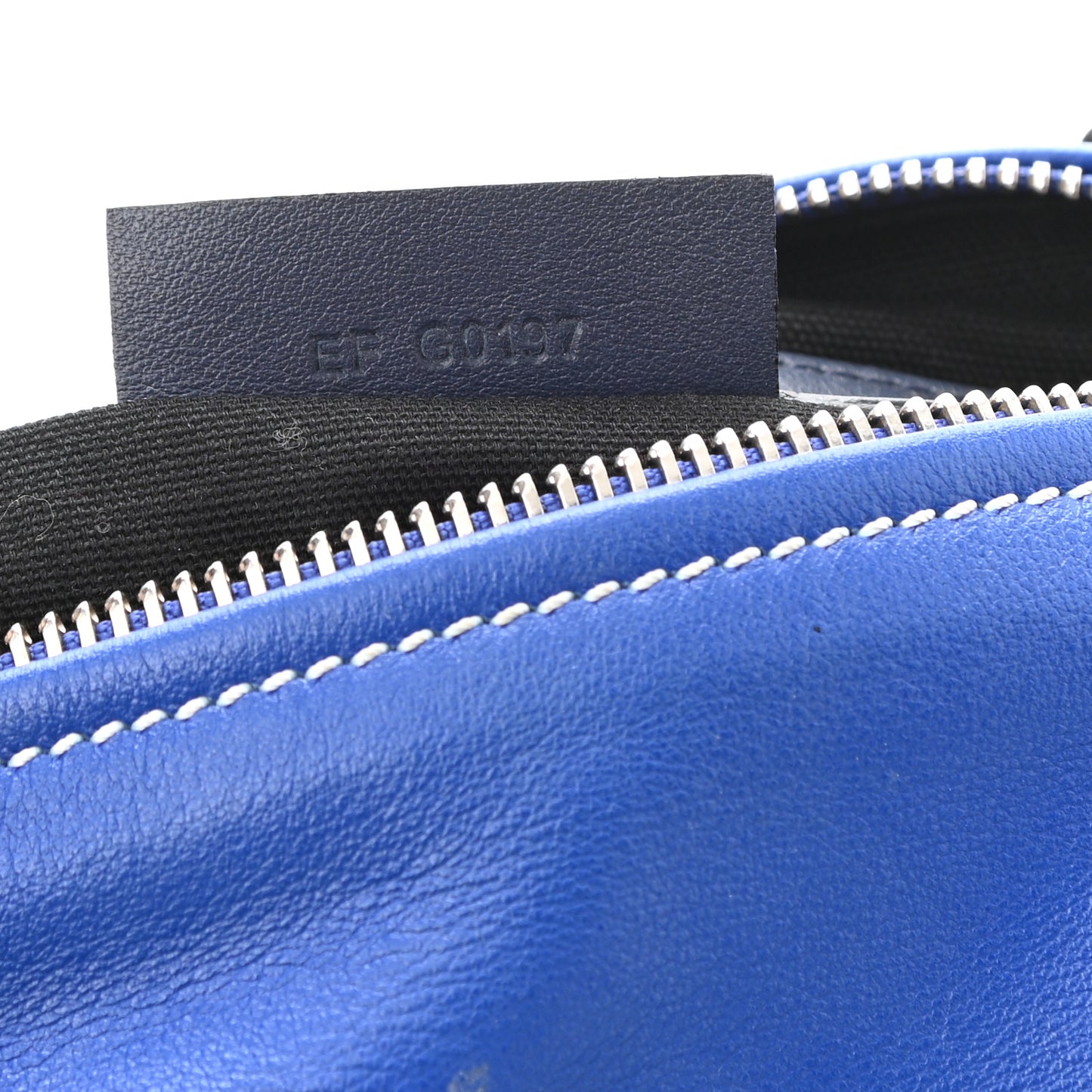 Calfskin Small Pandora Logo Strap Blue