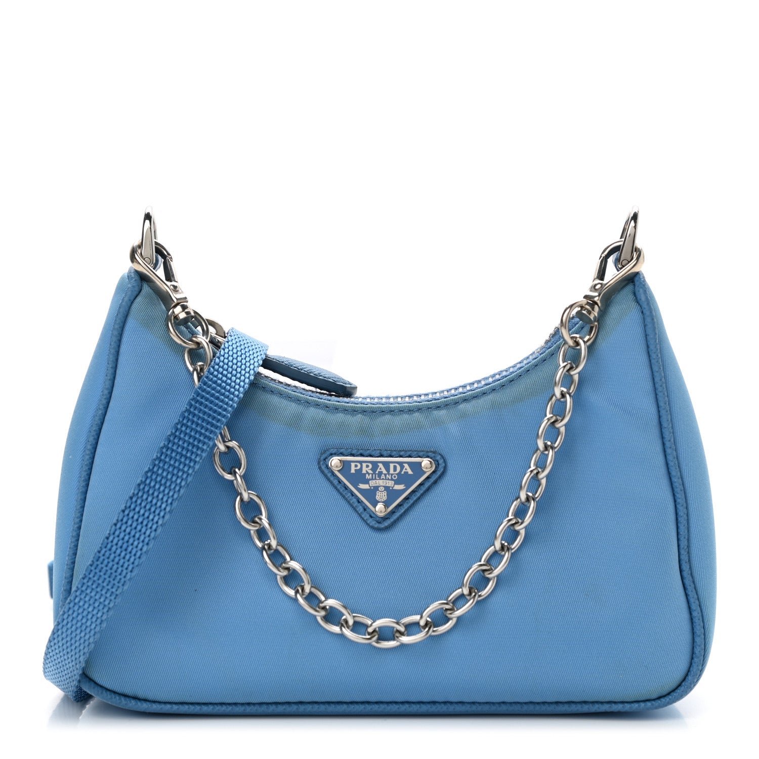 Prada Tessuto Nylon Saffiano Mini Re-Edition 2000 Shoulder Bag Pervinca 1 of 11
