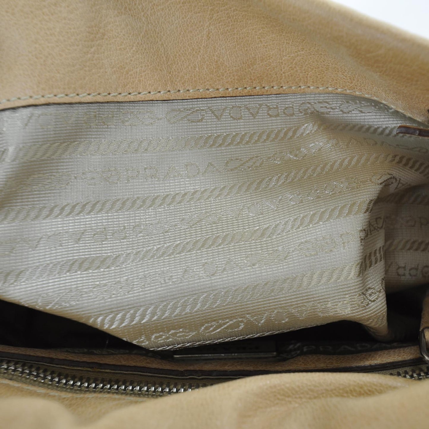 Leather Antic Easy A Foldover Pushlock Flap Shoulder Bag Naturale