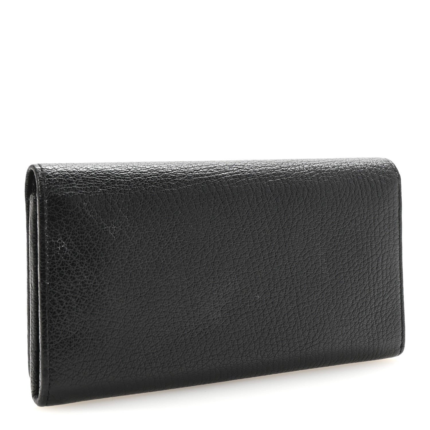 Balenciaga Chevre Gold Metallic Edge Hardware Money Wallet Black 3 of 6