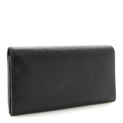 Balenciaga Chevre Gold Metallic Edge Hardware Money Wallet Black 3 of 6