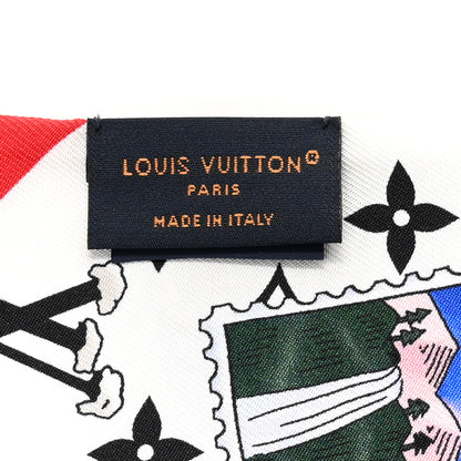 Louis Vuitton Silk Monogram 2025 Winter Holiday Vivienne BB Bandeau Sky Blue 3 of 3