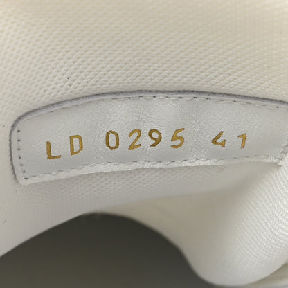 Louis Vuitton Calfskin Embossed Monogram Denim Womens LV Trainer Sneakers 41 Black 41 Black 8 of 9