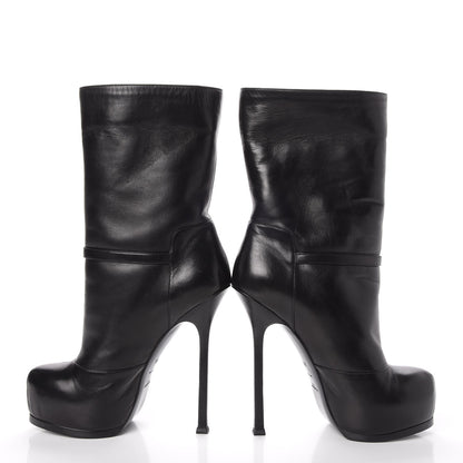 Saint Laurent Nappa Shearling Tribtoo 105 Platform Boots Black 10 of 15
