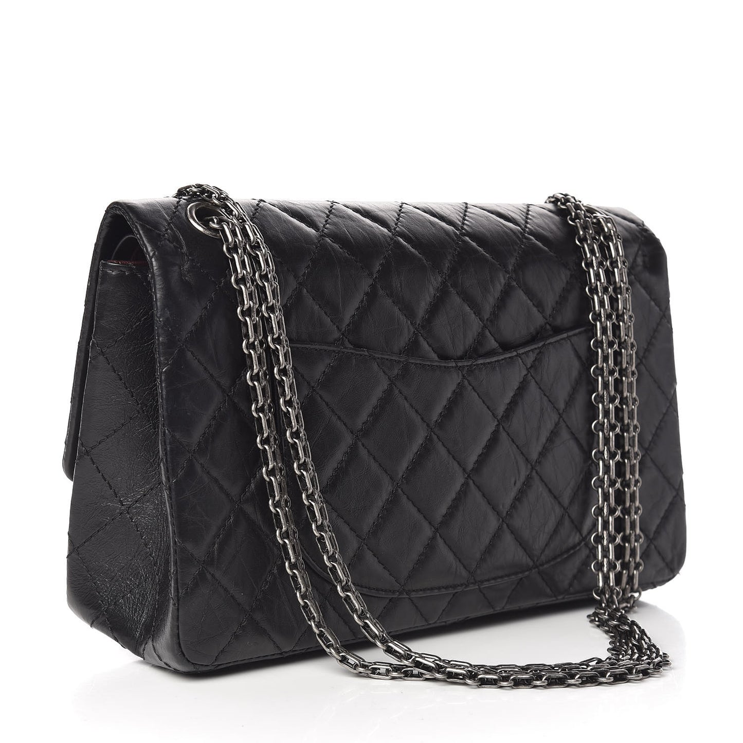 Aged Calfskin Quilted 2.55 Reissue 226 Flap Black