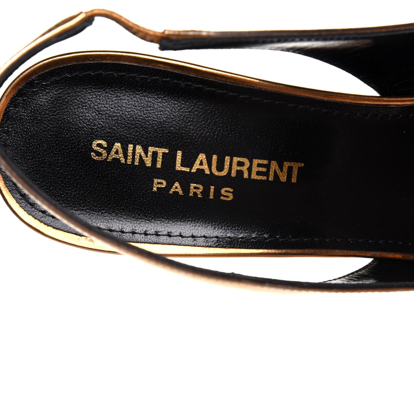 Laminated Calfskin Kiki 85 Slingback Pumps 37.5 Egypt Gold