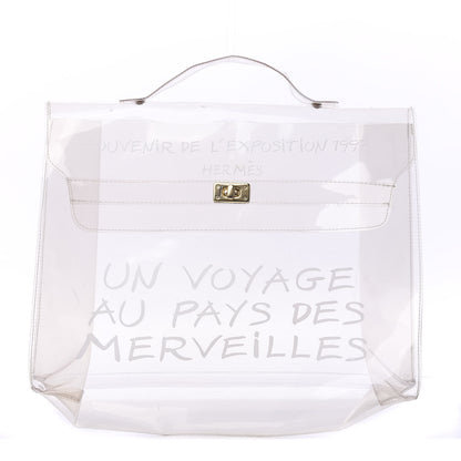 Hermes Vinyl Souvenir De L'Exposition Kelly Transparent 1 of 10