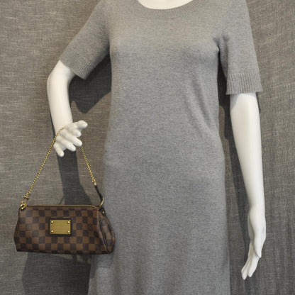 Louis Vuitton Damier Ebene Eva Clutch 3 of 9