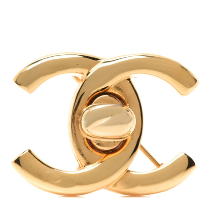Chanel Metal CC Turn Lock Brooch Gold 1 of 4