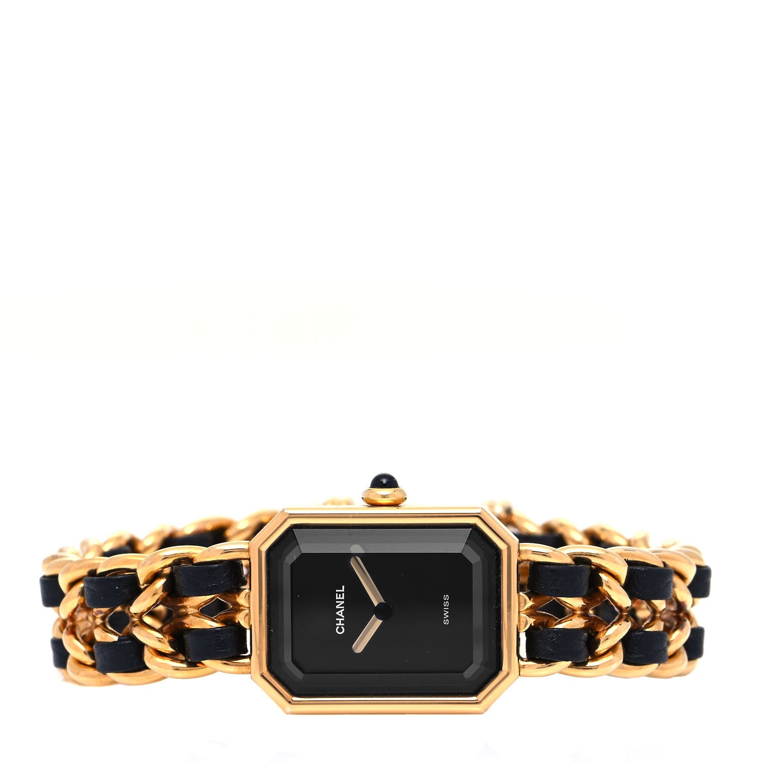 Chanel Stainless Steel Lambskin 20mm Chain Premiere Quartz Watch Gold L 2 of 4