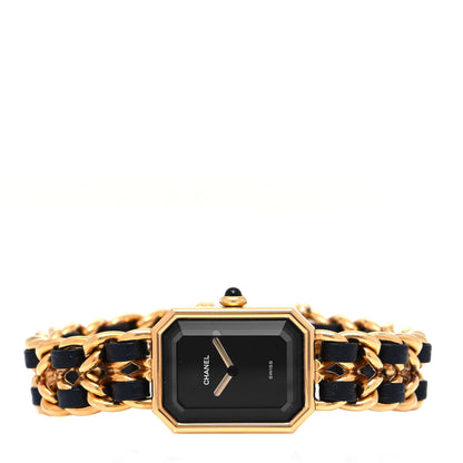 Chanel Stainless Steel Lambskin 20mm Chain Premiere Quartz Watch Gold L 2 of 4