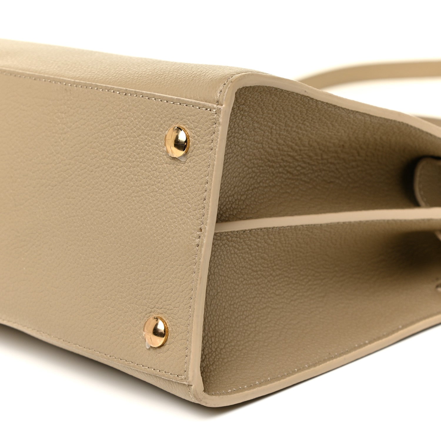 Burberry Grainy Calfskin Title Bag Light Beige 10 of 16