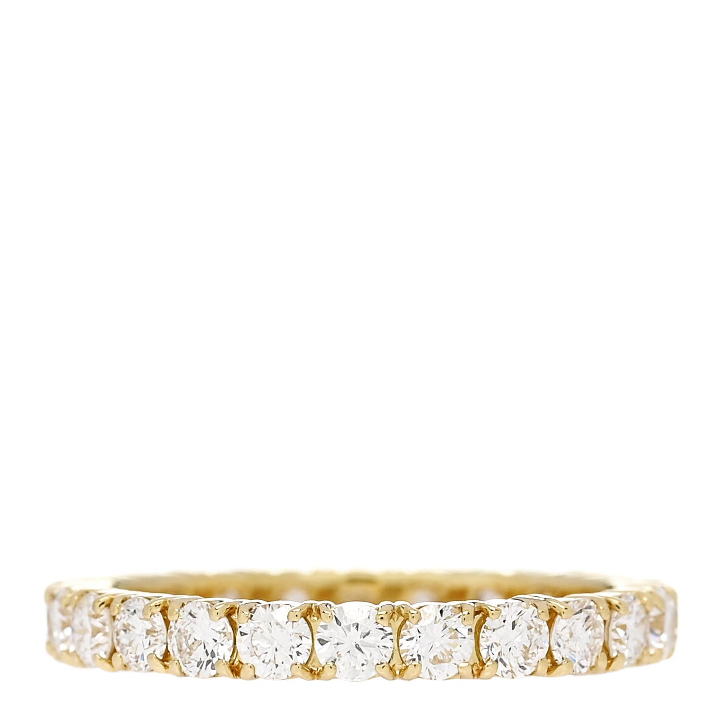 18K Yellow Gold Diamond 1.13ct Full Eternity Band Ring 49 5