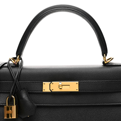 Hermes Epsom Kelly Sellier 28 Black 8 of 11