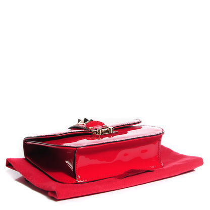 Valentino Garavani Patent Small Glam Lock Rockstud Flap Rosso Valentino 4 of 7