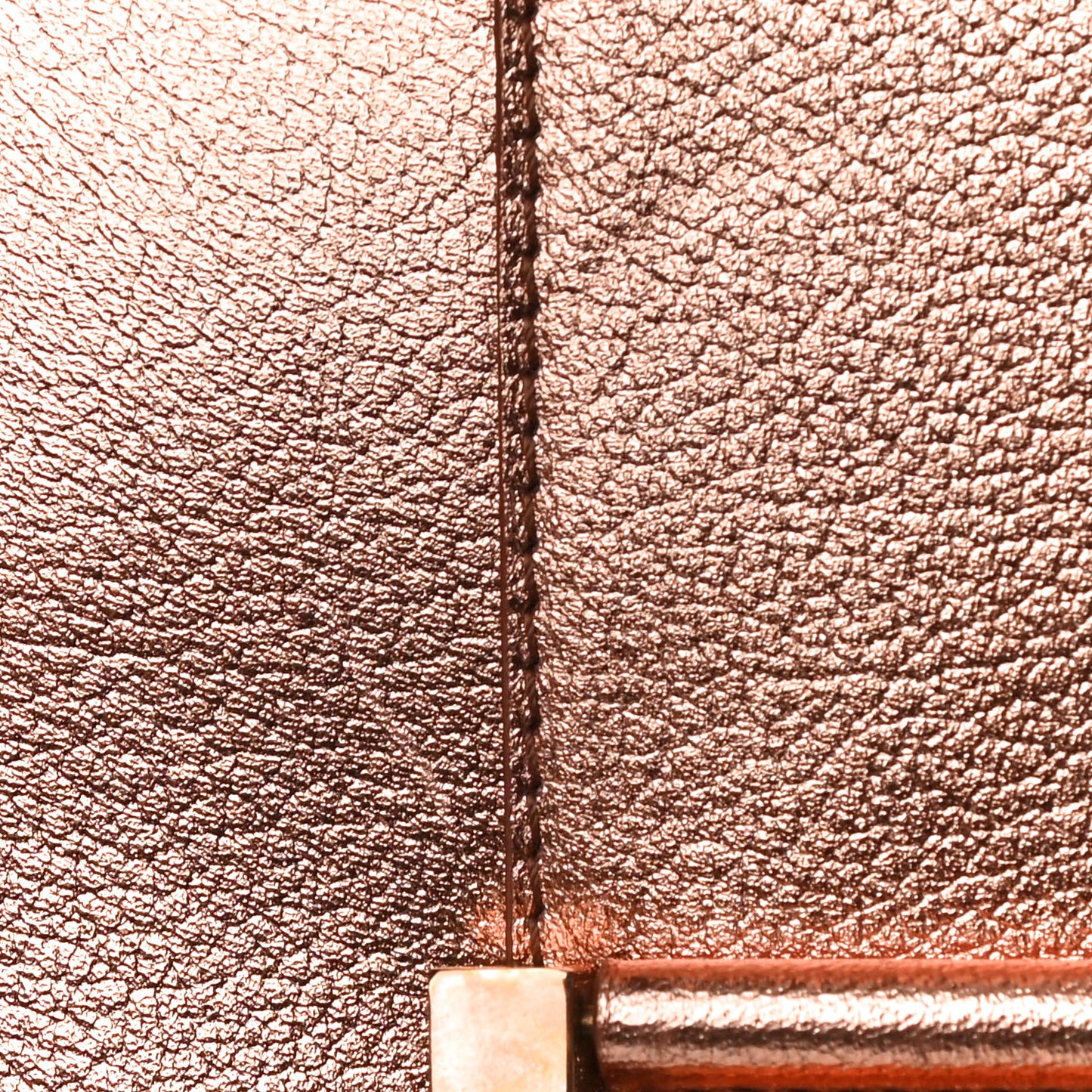 Metallic Calfskin Studded Mini Brillant Satchel Copper