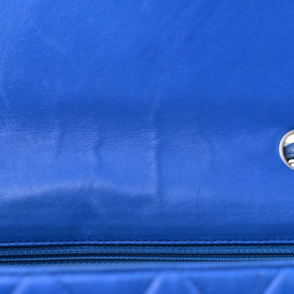 Chanel Lambskin Quilted Jumbo Single Flap Blue 11 of 16