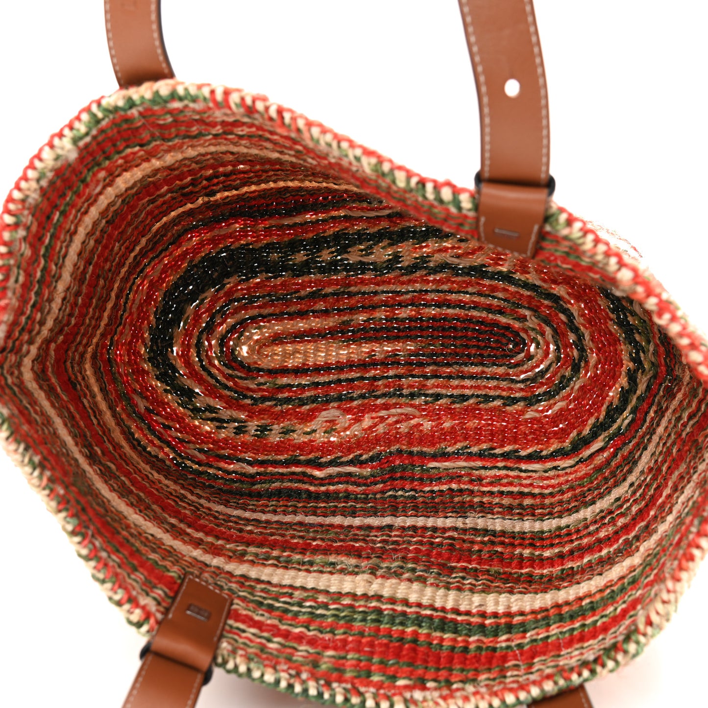 Sisal Calfskin Raffia Paula's Ibiza Basket Tote Natural Multicolor