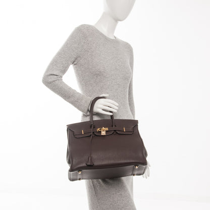 Hermes Togo Birkin 35 Chocolate 2 of 23