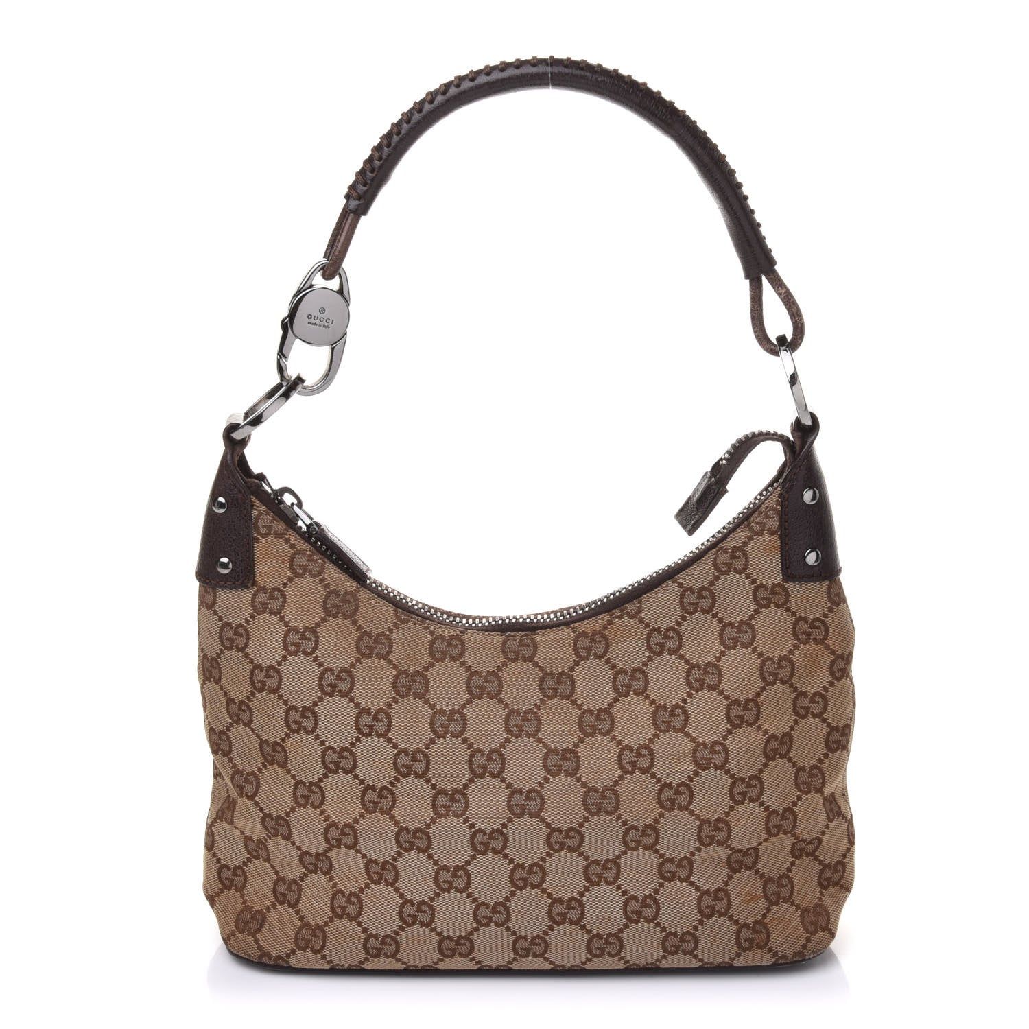 Gucci Monogram Classic Ring Hobo Brown 1 of 14