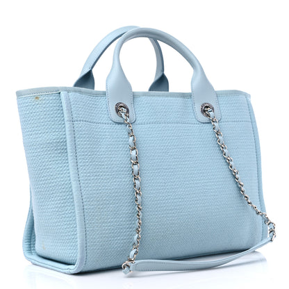 Chanel Mixed Fibers Small Deauville Tote Light Blue 4 of 15