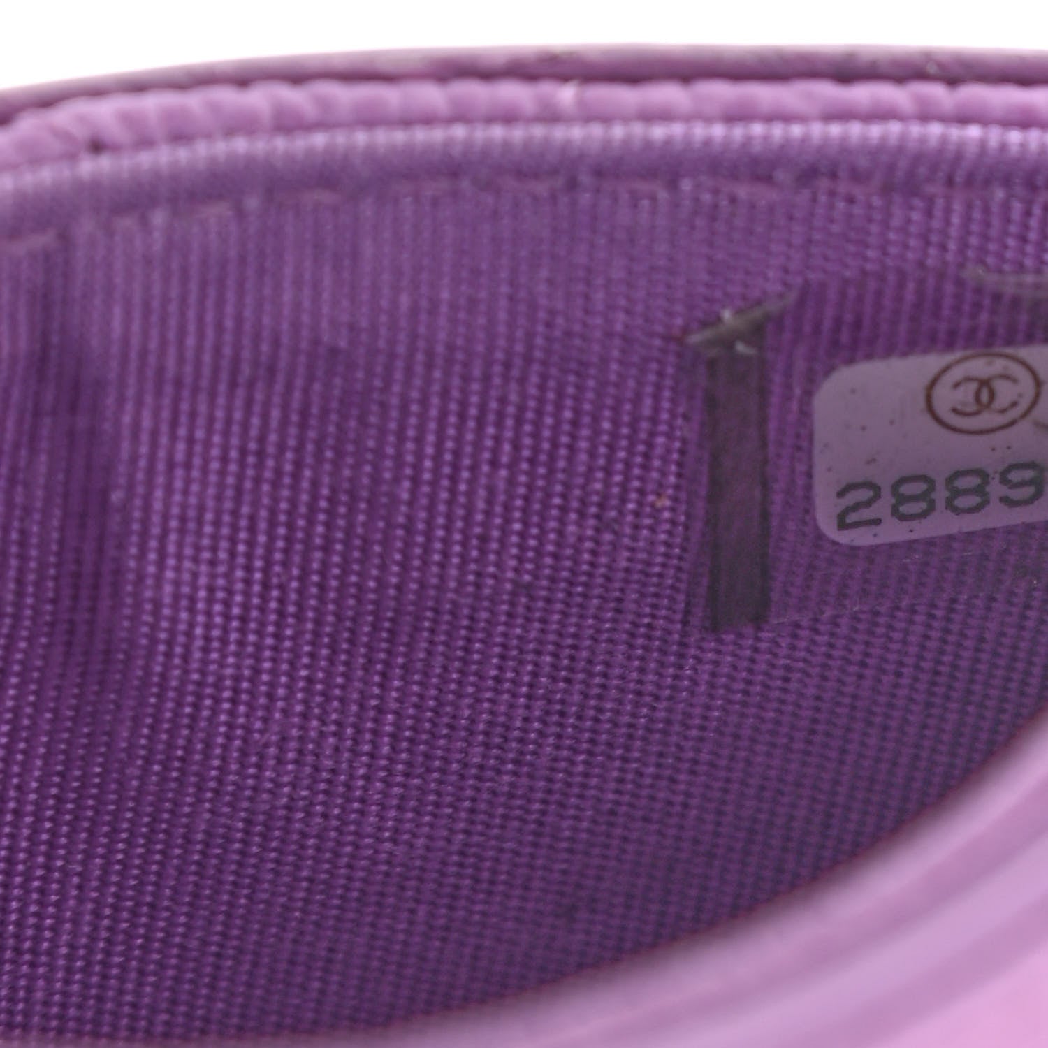 Chanel Caviar Quilted Filigree Card Holder Purple 8 of 10