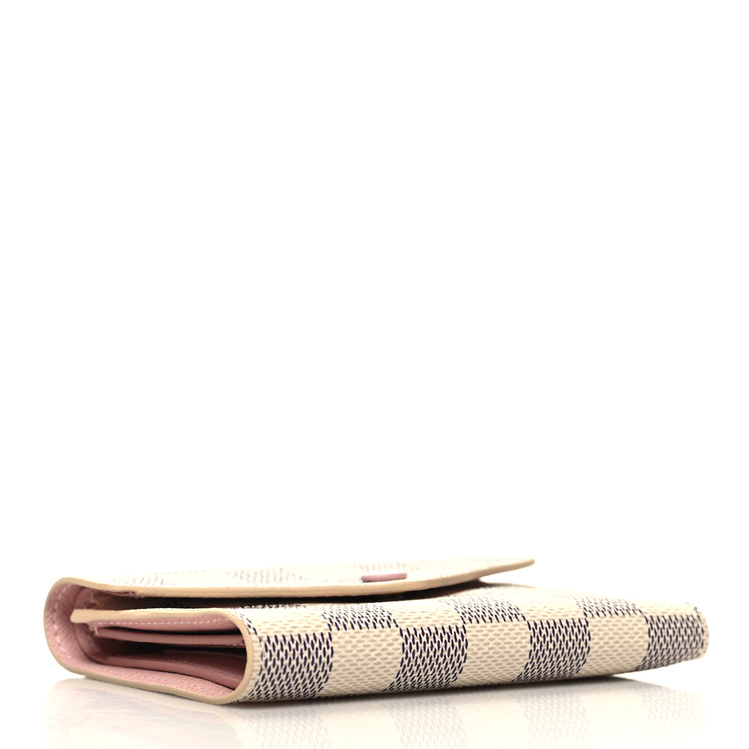 Louis Vuitton Damier Azur Victorine Wallet Rose Ballerine 4 of 9