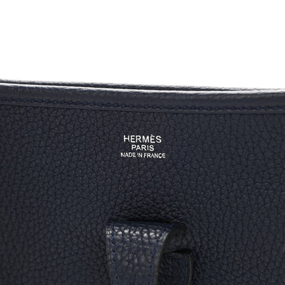 Hermes Taurillon Clemence Evelyne III PM Bleu Nuit 6 of 9