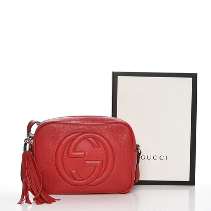 Gucci Pebbled Calfskin Small Soho Disco Bag Tabasco Red 8 of 8
