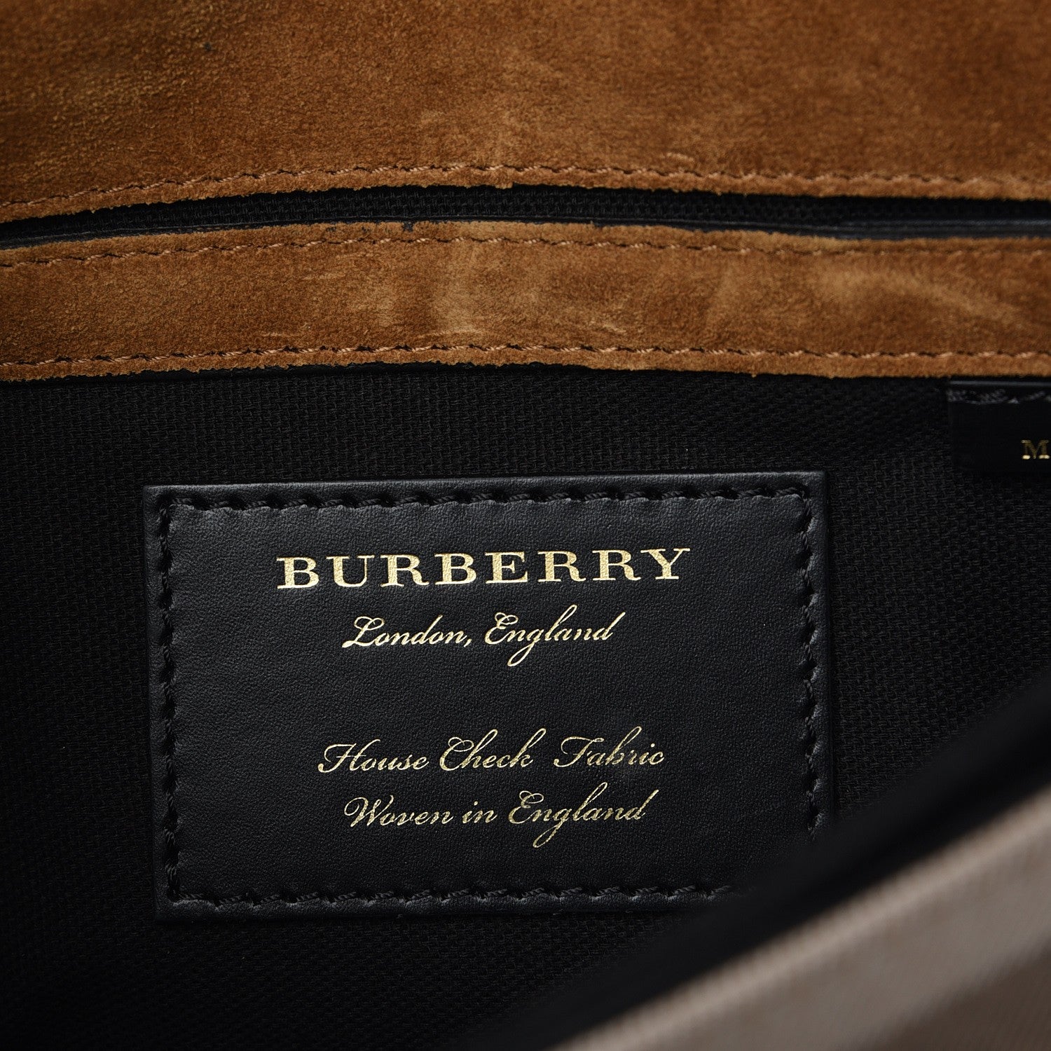 Burberry Derby Calfskin House Check Small Macken Crossbody Bag Black 6 of 8