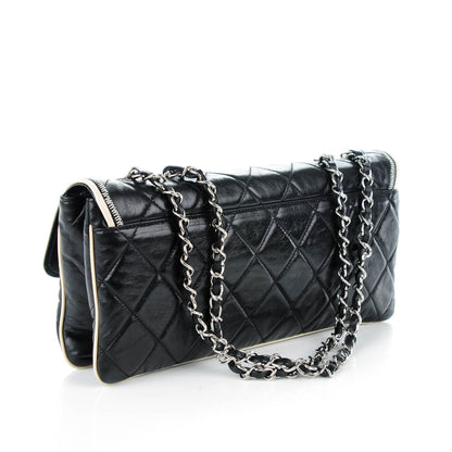 Chanel Lambskin East West Accordion Flap Black 3 of 7