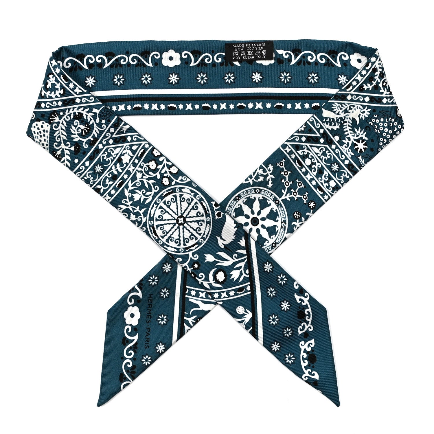 Hermes Silk Peuple Du Vent Bandana Twilly 1 of 5