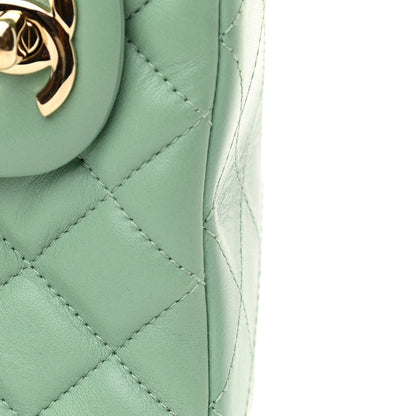 Chanel Lambskin Quilted Mini Rectangular Flap Light Green 11 of 11