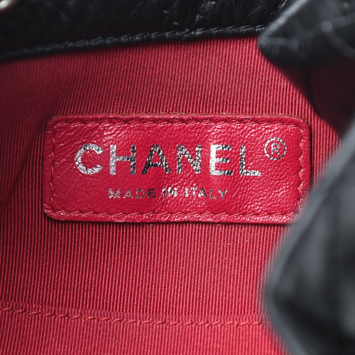 Aged Calfskin Quilted Small Gabrielle Backpack Black